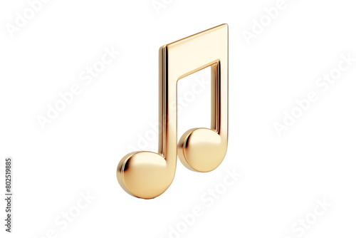 a gold musical note on a white surface photo