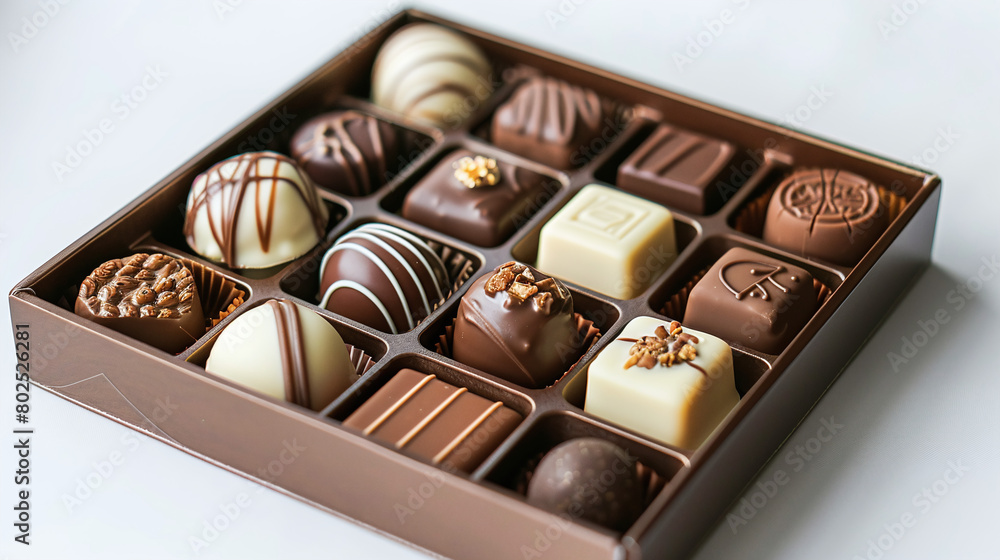 Elegant Assorted Chocolate Box with Variety of Gourmet Flavors Elegant Assorted Chocolate Box with Variety of Gourmet Flavors