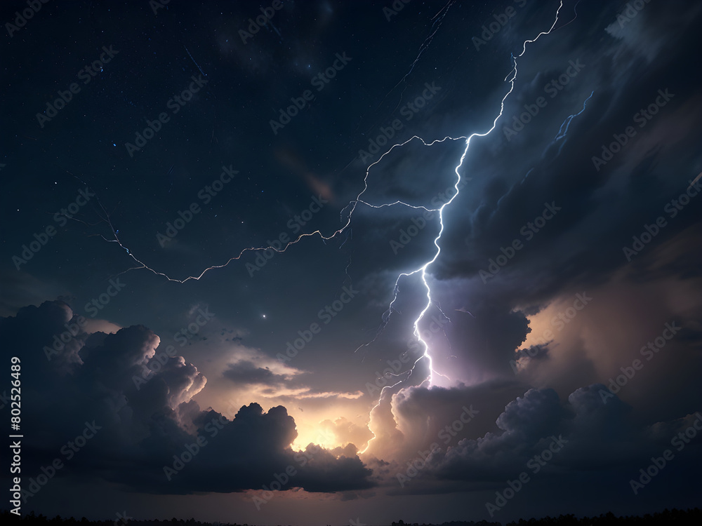 lightning in the sky
