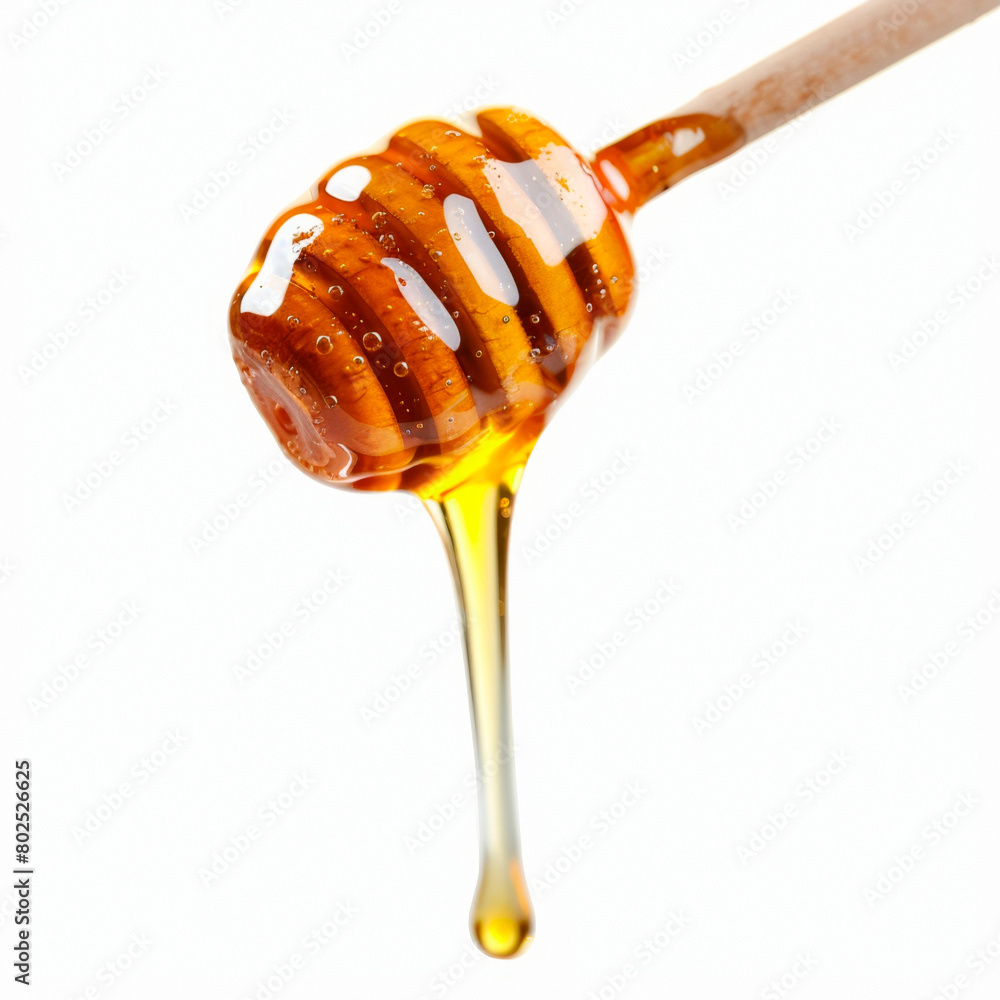 Honey dripping isolated on a white background Honey dripping isolated on a white background