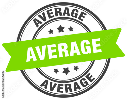 average stamp. average label on transparent background. round sign