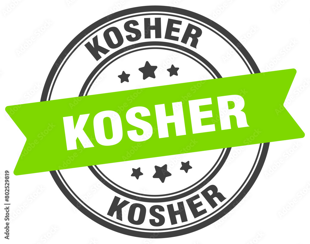 kosher stamp. kosher label on transparent background. round sign kosher stamp. kosher label on transparent background. round sign