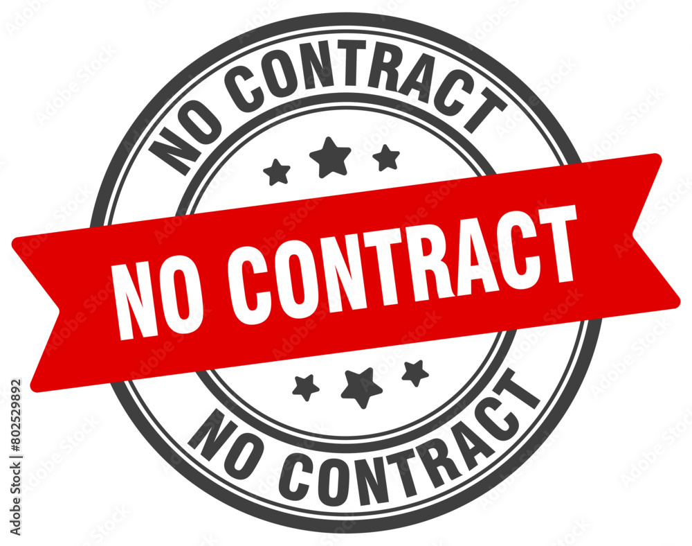 no contract stamp. no contract label on transparent background. round sign no contract stamp. no contract label on transparent background. round sign