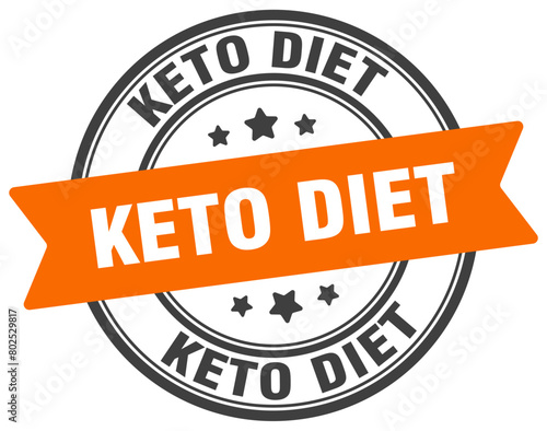 keto diet stamp. keto diet label on transparent background. round sign