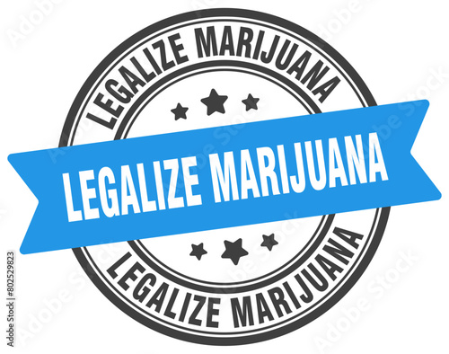 legalize marijuana stamp. legalize marijuana label on transparent background. round sign