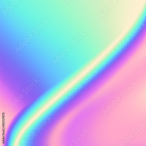 Vibrant gradient holographic background. Fluid gradient background vector. Cute and minimal style posters with colorful, vibrant organic shapes and liquid color. Modern wallpaper design for social
