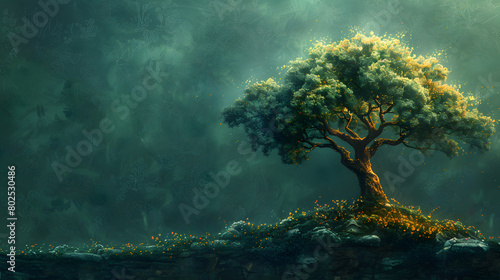 Nature's Canvas: Whimsical Tree Illustration