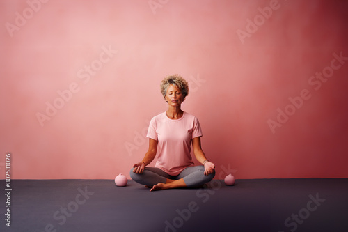 woman doing yoga