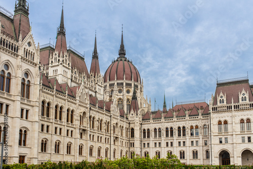 Old palace building with ancient European architecture in a famous landmark in Budapest, Hungary © jordieasy