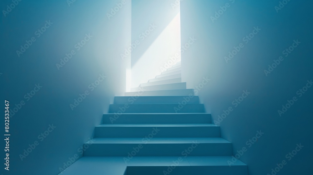 stairway of hope ascending towards light, symbolizing progress, ambition, and upward journey to success stairway of hope ascending towards light, symbolizing progress, ambition, and upward journey to success