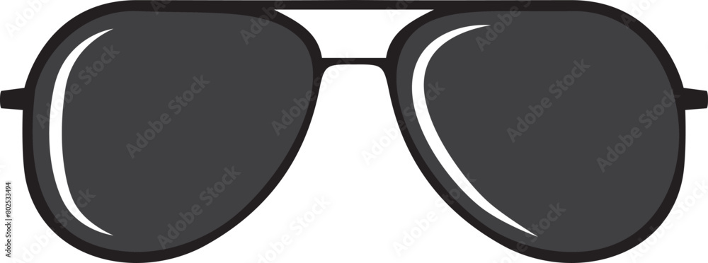 Black Aviator sunglasses eyewear icon. LifeisticAC Foto Poster Wandbilder bei EuroPosters