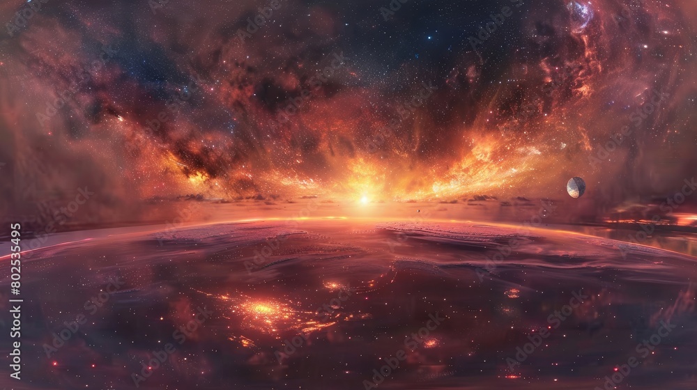 Stunning HDRI 360A degree space background: nebula and stars equirectangular projection environment map Stunning HDRI 360A degree space background: nebula and stars equirectangular projection environment map