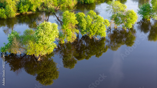 The River Overflowed from the Bank. Nevezis, Kedainiai District photo