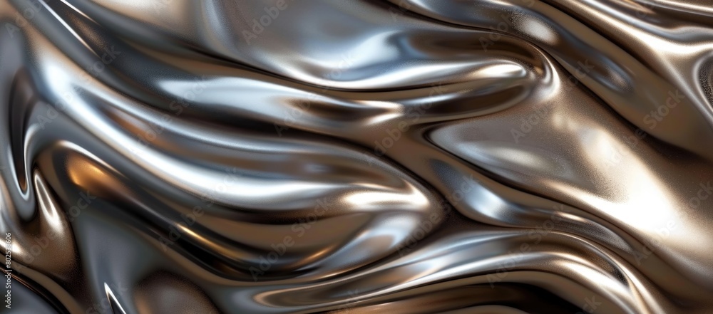 Chrome Metal Wave Background Chrome Metal Wave Background