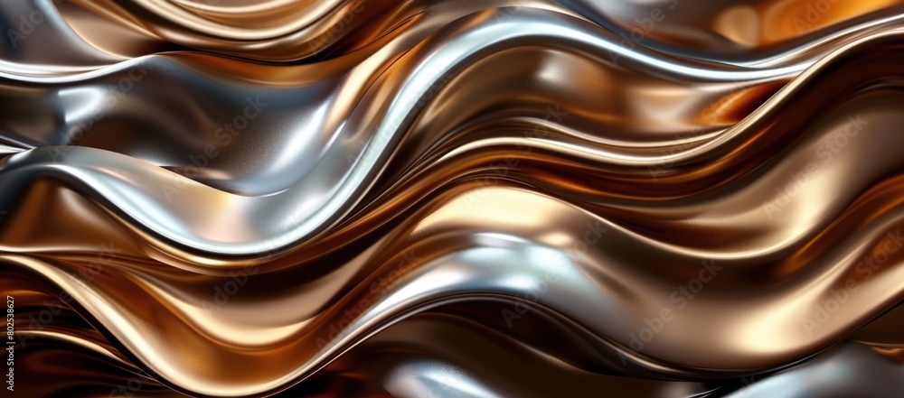 Chrome Metal Wave Background Chrome Metal Wave Background