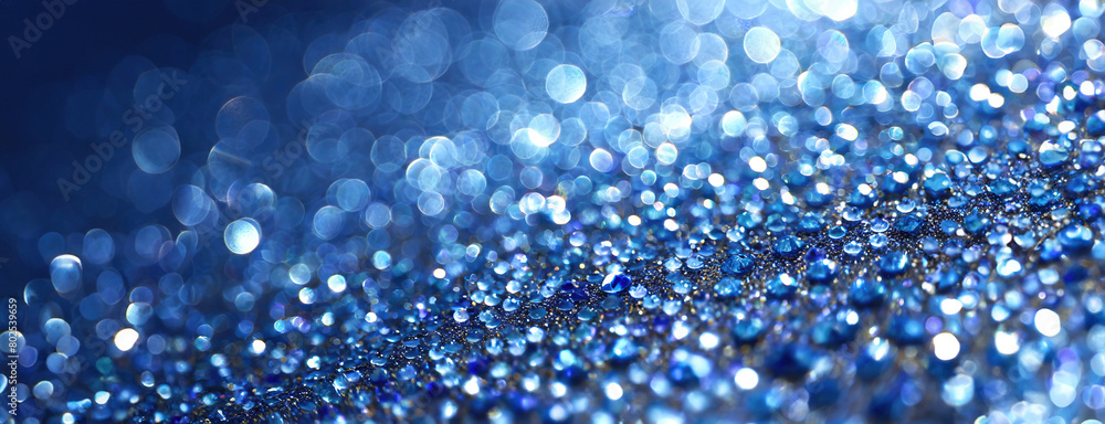 Close-up of sparkling droplets creating a bokeh effect on a shimmering surface. Essence of light play and moisture in high detail. Beauty of water beads with radiant reflections. Close-up of sparkling droplets creating a bokeh effect on a shimmering surface. Essence of light play and moisture in high detail. Beauty of water beads with radiant reflections.