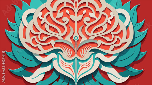 An intricate paperting artwork displaying the meticulous attention to detail often found in the work of neurodivergent artists.. Vector illustration