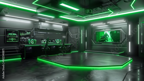 hi tech gaming futuristic sci fi concept stage design  esport  background