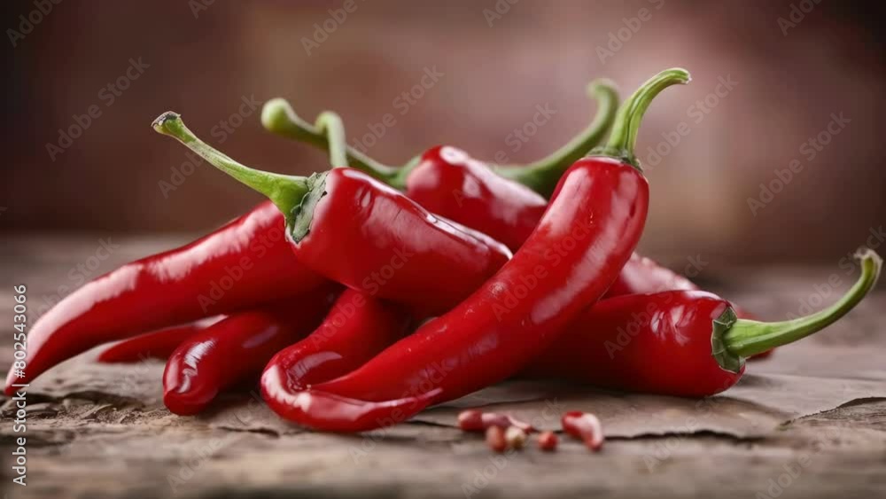 A bunch of red peppers are piled on top of each other A bunch of red peppers are piled on top of each other