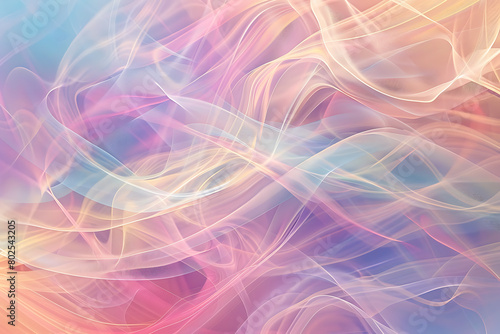 Abstract silk flowing lines in pastel colors
