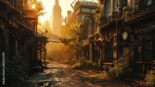 The End of the World Apocalyptic, epic scene. Created with Generative AI.