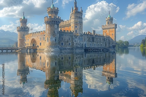 Fantasy Medieval Castle: Turrets, Drawbridges, and Moats of Enchantment