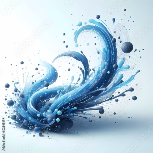 Hintergrund, Wallpaper: Blaue Flüssigkeit  Splash photo