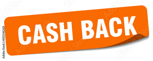 cash back sticker. cash back label