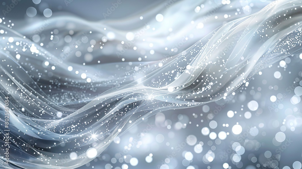 A blurry image of a wave with snowflakes falling on it. The image has a dreamy and ethereal quality to it, with the snowflakes adding a sense of magic and wonder. The wave itself is not very defined A blurry image of a wave with snowflakes falling on it. The image has a dreamy and ethereal quality to it, with the snowflakes adding a sense of magic and wonder. The wave itself is not very defined