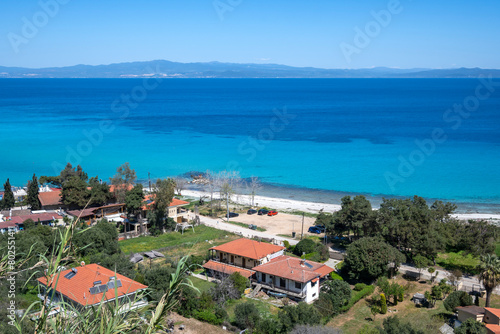 Kassandra coastline near town of Afitos, Chalkidiki, Greece