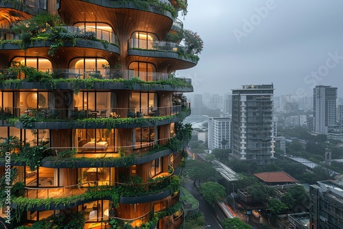 Tree-Like Skyscraper: Nature-Infused Haven Reaching for the Sky