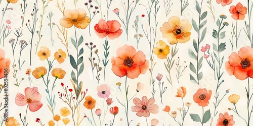 poppy flowers background photo