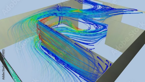 Building room airflow simulation - CFD simulation Computational fluid dynamics