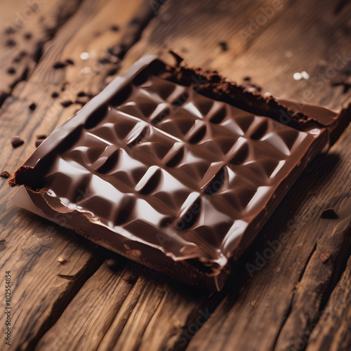 chocolate bar with nuts photo