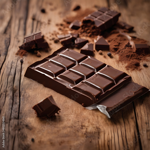 chocolate with nuts photo