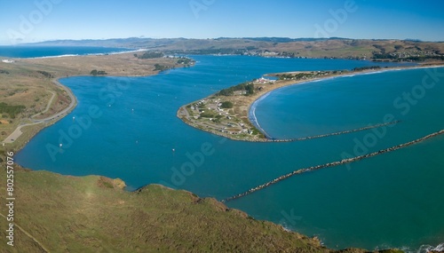 Harbor and campgraund in  Bodega Bay, California, United States of America. © Zenstratus