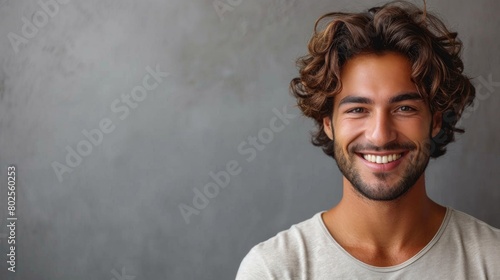 Portrait of a Happy Mid-Adult Multiethnic Man With a Charming Smile