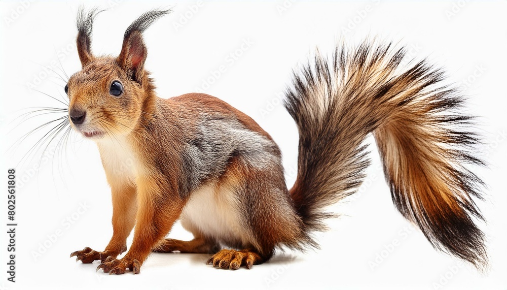 Obraz premium Squirrel, creature, animal, transparent background, Generative AI 