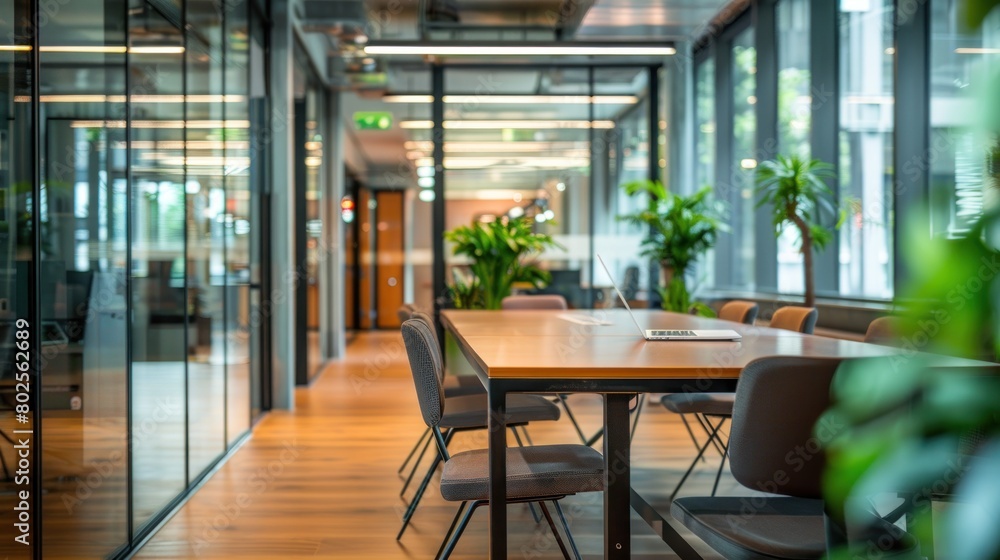 close-up view of an empty office space, with a living room or customer waiting room, interior design background.Ai generated close-up view of an empty office space, with a living room or customer waiting room, interior design background.Ai generated