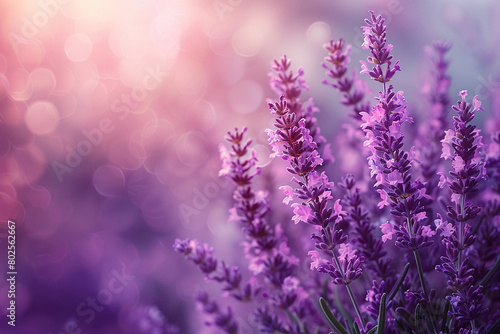 Lavender flowers in the garden. Soft focus, nature background