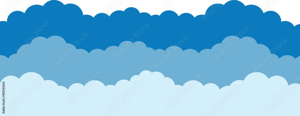 Blue clouds. Vector illustration.