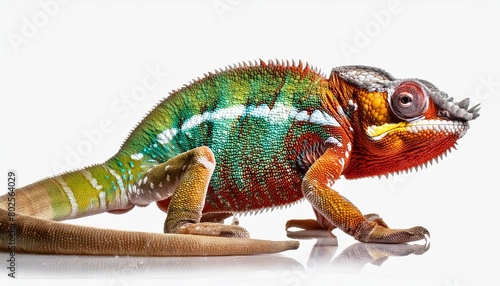 Chameleon  reptile  creature  animal  transparent background  Generative AI