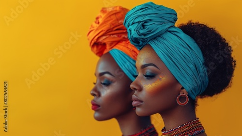 Celebrating Black History Month with a Portrait of Two Women in Traditional African Attire