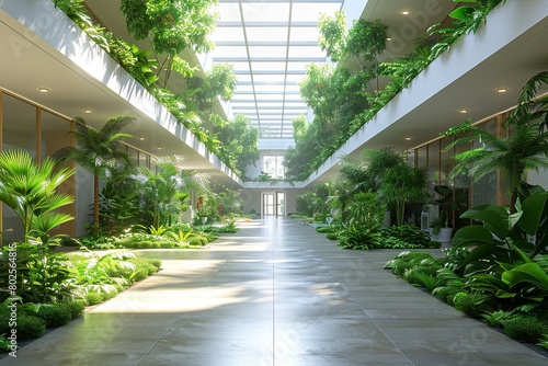 Green Oasis  Sustainable Hospital Architecture Embracing Natural Ventilation and Greenery