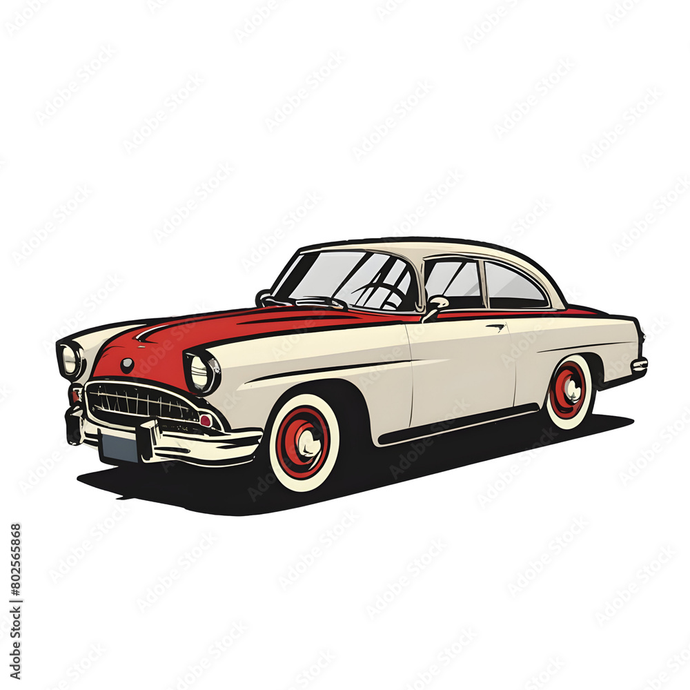 classic car illustration transparent background