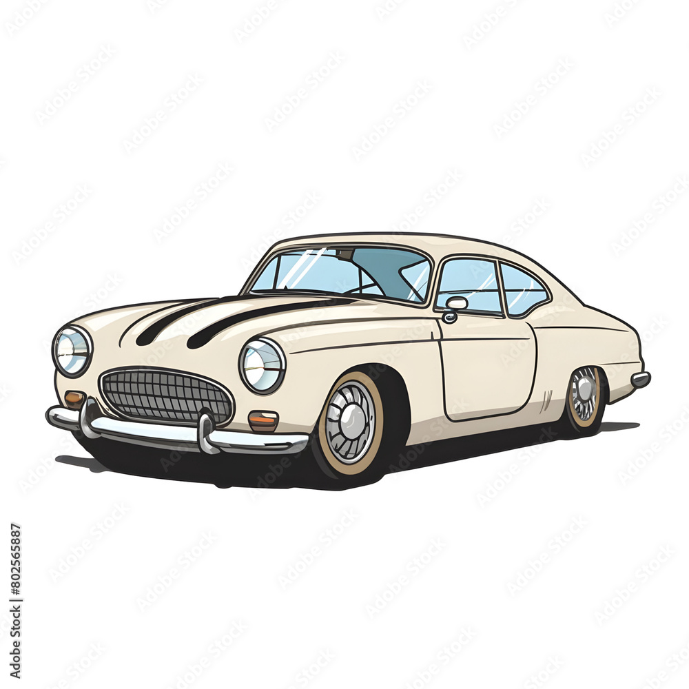 classic car illustration transparent background