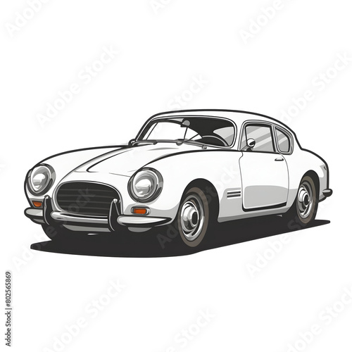 classic car illustration transparent background © Rahmat