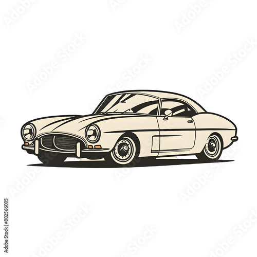 classic car illustration transparent background © Rahmat