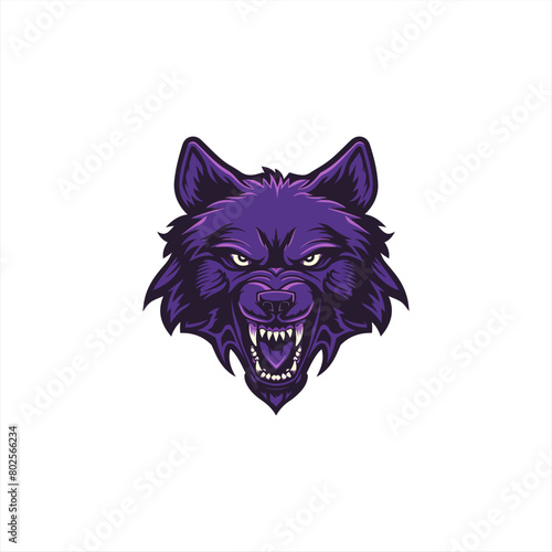 Wallpaper Mural angry wolf mascot logo Torontodigital.ca