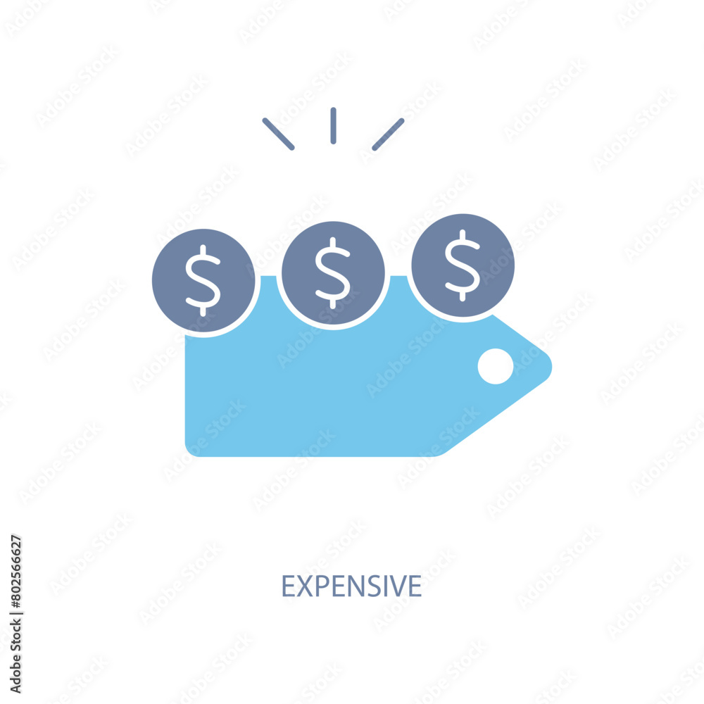 expensive concept line icon. Simple element illustration. expensive concept outline symbol design.
